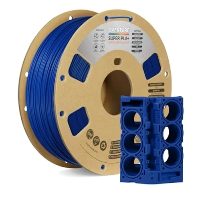 Immagine di OVERTURE Super PLA+ Filamento 1.75mm, Toughness Enhanced PLA Plus, 1kg Bobina(2.2lbs), Precisione Dimensionale +/ 0.03 mm, per Stampante 3D (Blu Scuro)
