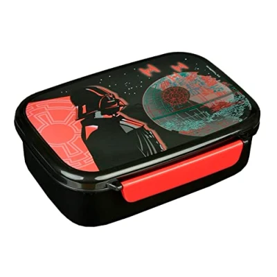 Immagine di Scooli Contenitore per il pranzo bambini con inserto rimovibile Star Wars Scatola Darth Vader Sandwichbox Scuola in plastica senza BPA