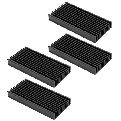 Immagine di 4 pezzi dissipatore di calore in alluminio piccolo aletta raffreddamento per elettronica 50x12,7x100mm/2x0,5x4 pollici