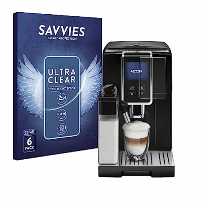 Immagine di savvies (6 Pezzi Pellicola Protettiva per DeLonghi Dinamica Plus ECAM370.70.B Protezione Schermo Trasparente