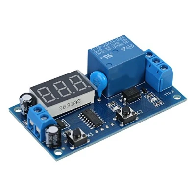 Immagine di modulo timer CC 12V Ritardo Ciclo Interruttore Accensione/spegnimento Scheda relè regolabile infinito con display a LED per apparecchiature