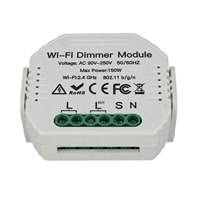 Immagine di LEDLUX SH105 Led Triac Dimmer Taglio Di Fase Con Pulsante Normalmente Aperto 220V 150W Modulo WiFi Smart Memoria e Funzione Deviatore,Compatibile Alexa Google Home