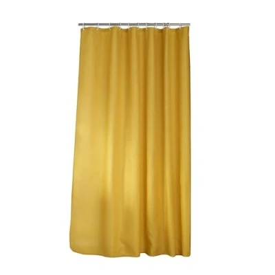 Immagine di Douceur d&#039;intérieur, Tenda da doccia con ganci, 180 x 200 cm, colore: Ocre, jacquard tinta unita, quarzo
