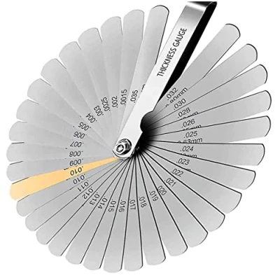 Immagine di LiFangSotre Stainless Steel Feeler Gauge Spessimetro, Strumento di Regolazione della valvola,del Gioco metrico e Imperiale a Doppia marcatura per misurare la Larghezza o Lo Spessore dello Spazio