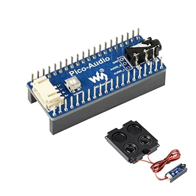 Immagine di Modulo di Espansione Audio per Raspberry Pi Pico, Incorpora Decodificatore Stereo PCM5101A, 3.5mm Jack Audio, Intestazioni Degli Altoparlanti a Doppio Canale, Usa I2S Bus