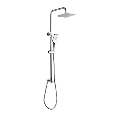 Immagine di Marwell Bayala Sistema doccia quadrato con a pioggia, 20 x cm, corrimano regolabile, 3 tipi di getto