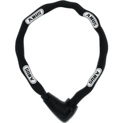 Immagine di Abus, Catena con chiusura ABUS Steel O Chain 9808K, antifurto per bici cilindro XPlus la protezione contro le manomissioni, livello di sicurezza 11, spessore 8 mm, 170 cm, nero