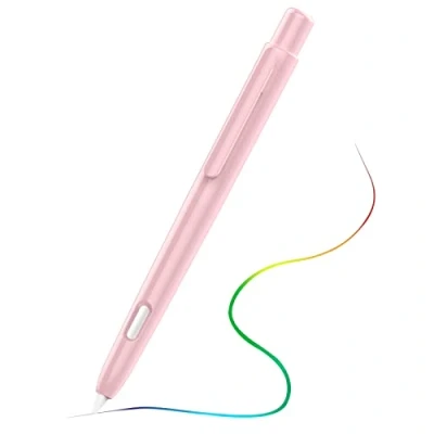 Immagine di MoKo Custodia Compatibile con Apple Pencil 2a Gen., Cover Protettiva Retrattile per Clip, Rigida Pencil, Supporta Doppio Tocco, Rosa Chiaro