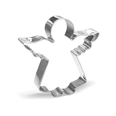 Immagine di Formina per biscotti a forma di angelo, in acciaio inox, 11 cm