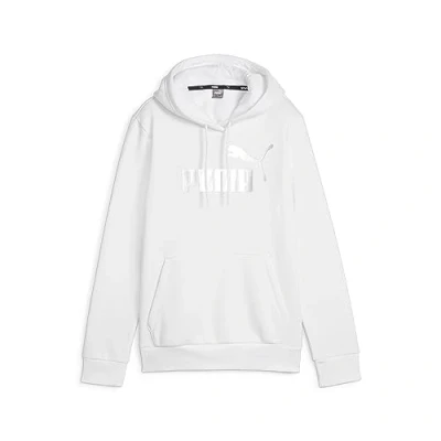 Immagine di Puma ESS Metallic LOGO FL Felpa, Donna, Taglia: Medium, White