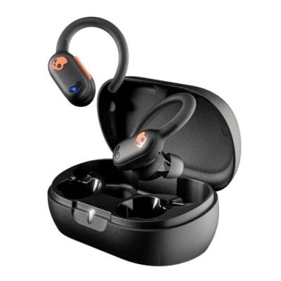 Immagine di Skullcandy Push ANC Active Auricolari Wireless Bluetooth In Ear con Microfono, 58 Ore di Autonomia, Impermeabilità IP67, Ricarica Wireless, Compatibili iPhone e Android True Black/Orange