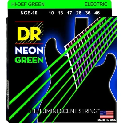 Immagine di DR String NGE 10 Neon Green Set di corde per chitarra elettriche