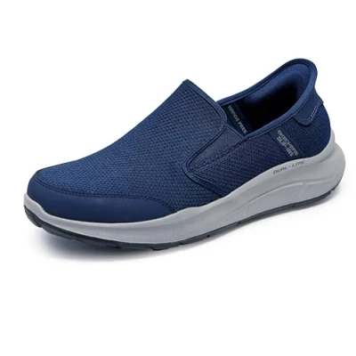 Immagine di Skechers Handfree Slip in Equalizzatore 5.0 Drayze, Scarpe da Ginnastica Uomo, Navy Mesh Duraleather, 42.5 EU
