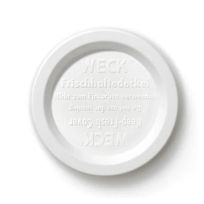 Immagine di Weck Keep Fresh Coperchio da 80 mm, 5 pezzi, per conserve, succhi di frutta, conservare ermeticamente ingredienti secchi