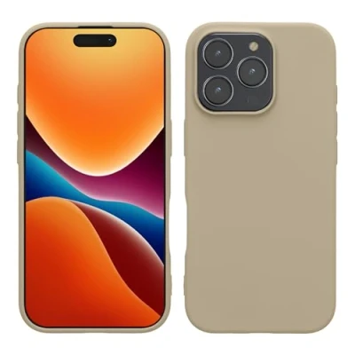 Immagine di kwmobile Custodia Compatibile con Apple iPhone 16 Pro Max Cover Back Case per Smartphone in Silicone TPU Protezione Gommata crema