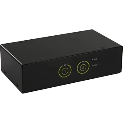 Immagine di InLine 21703 Switch KVN, 2 Porte, USB 3 HDMI Audio, Hub 3.0, Kit Cavi Inclusi, Nero