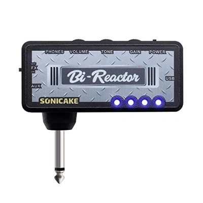 Immagine di SONICAKE Mini Amplificatore Headphone Amp Amplug Guitar ricaricabile portatile Amplifier per Chitarra High Gain Delay Effetto Bi Reactor