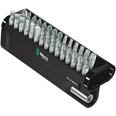 Immagine di Wera Bit Check 30 Metal 1 05057434001 Kit inserti parti Taglio, Croce Pozidriv, Phillips, TORX interno, Brugola interna