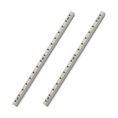 Immagine di Gedotec VARI Set di 2 guide da parete in metallo avvitare e incasso, per montaggio a parete, lunghezza 1500 mm, acciaio nichelato