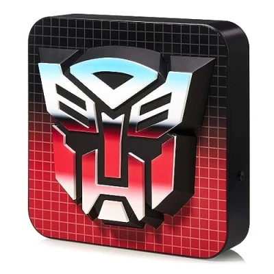 Immagine di Numskull Transformers Lampada da scrivania con logo 3D, per camera letto, ufficio, casa, studio, lavoro, ufficiale