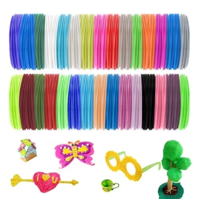Immagine di KOMABLEN Penna 3D Filamento PLA, 30 Colori 1.75mm Filo Stampante Pen, Ricariche Fili 3D, Filamenti Compatibile con Penne MYNT3D, Winkin, SCRIB3D, LIHUACHEN e Acdolf 5M per Colore