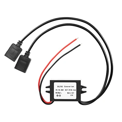 Immagine di convertitore USB da 12 V a 5 V, modulo Buck CC, 36 48 convertire in Dual femmina, 10 55 3 A, 15 W, adattatore regolatore CC di potenza per auto