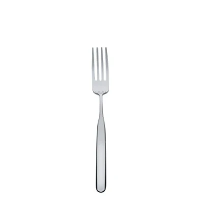 Immagine di Alessi IS02/12 Collo Alto, Forchetta da Servizio in Acciaio Inossidabile 18/10, Colore: Argento, Finitura Lucida