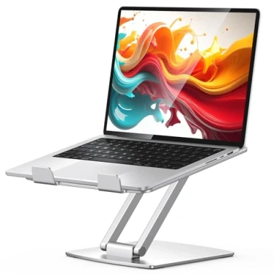 Immagine di CIRYCASE Supporto PC Portatile Scrivania, Pieghevole Laptop Alluminio Ventilato, Ergonomico Stand Regolabile per Buona Postura, Compatibile con MacBook Air/Pro, Tutti i Notebook 10 16&quot;