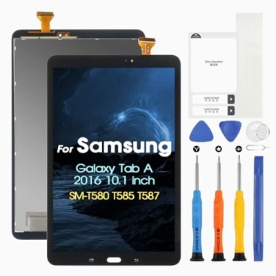 Immagine di per Samsung Galaxy Tab A 2016 LCD Schermo, Sostituzione Schermo SM T580 T585 T587 10.1 Pollici Display Touch Screen Digitazer Full Assembly con Riparazione Kit, Nero