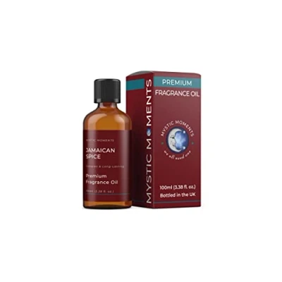Immagine di Mystic Moments Olio di fragranza spezie giamaicane 100 ml perfetto per saponi, candele, bombe da bagno, bruciatori olio, diffusori e articoli la cura della pelle dei capelli