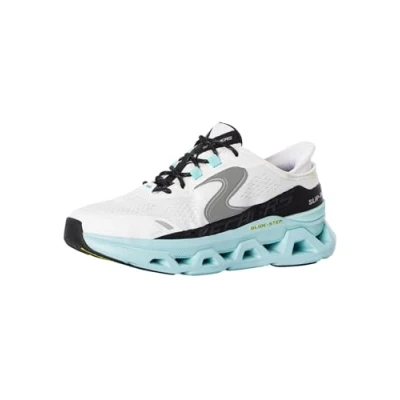 Immagine di Skechers Hands Free Slip ins Glide Step Altus, Scarpe da Ginnastica Uomo, Bianco Hotmelt Mesh Blue Trim, 41.5 EU