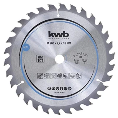 Immagine di kwb 587157 Lama circolare in metallo duro 200 x 16 mm 1 pz.
