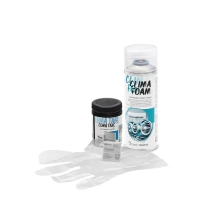 Immagine di ErrecHome Kit pulizia climatizzatori, include Clima Foam Pulitore schiumoso per Tabs 40 pastiglie la dello scarico condensa, guanti