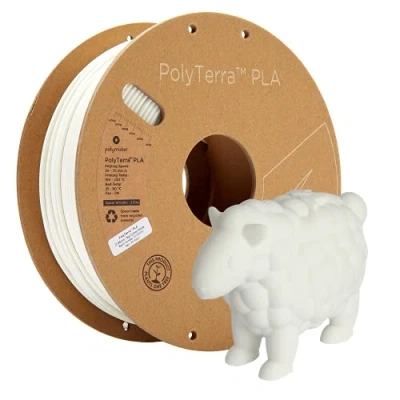Immagine di Polymaker 70823 PolyTerra PLA Filamento per stampante 3D Plastica 2.85 mm 1000 g Bianco opaco 1 pz.