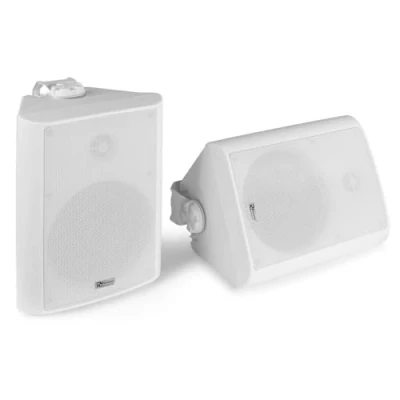 Immagine di Speakerset, geschikt voor buiten Power Dynamics BC65V witte speakerset 100V systemen en 8 Ohm 150W (952.114)