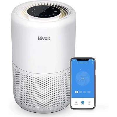 Immagine di LEVOIT Purificatore d&#039;Aria Smart con Filtro HEPA, Depuratore APP e Alexa, CADR 170m3/h, Rimuove 99,97% di Allergeni Fumo Polvere Polline Pet Odore, Modalità Sonno per Casa 35m²,Core 200S