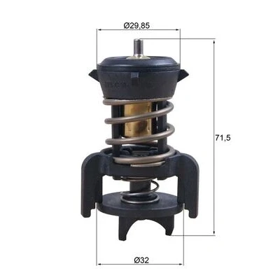 Immagine di MAHLE ORIGINAL TX 251 94D Termostato motore 94 29,85 con guarnizione VOLKSWAGEN: Golf 7, 6 Cabrio, Sharan II, AUDI: A3 Sportback, A1 Hatchback