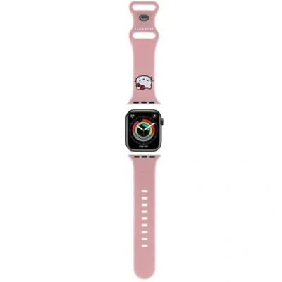 Immagine di CG MOBILE Hello Kitty HKAWMSCHBLP Cinturino per Apple Watch 38/40/41 mm Rosa strap Silicone Head