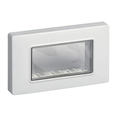 Immagine di Vimar Plana Scatole di superficie Coperchio ip55 4 Modulo con vite grigio RAL7035