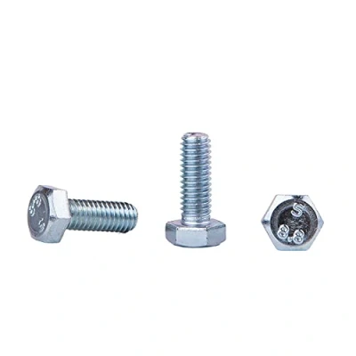Immagine di Confezione da 100 bulloni esagonali DIN 933 in acciaio zincato M6 x 16 mm, grado 8,8, viti esagonali, completamente filettate, testa esagonale, per rubinetto (100, mm)