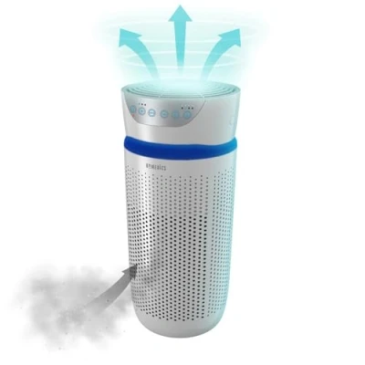 Immagine di HoMedics Purificatore D&#039;Aria Filtro HEPA A 360, Tecnologia Con Luce UV C, Bianco, 58.5 x 30.5 62.5 cm