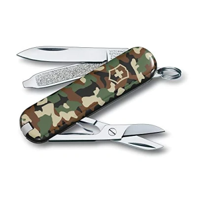 Immagine di Victorinox, Classic, Coltellino Svizzero, Originale, Multiuso, Campeggio, 7 Funzioni, Lama, piccola, Lima per unghie