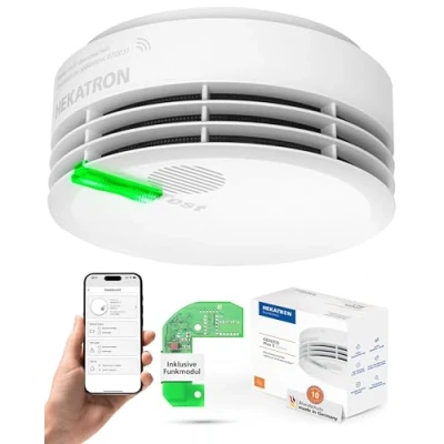 Immagine di Hekatron Genius Plus X Edition 2021 Rivelatore di fumo con modulo radio 1 confezione Amazon Exclusice multilingue