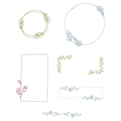 Immagine di Sizzix Set di timbri Trasparenti 11PK Drawn Frames Lisa Jones 666032 Capitolo 4 2022 Stamps, Grey, One Size