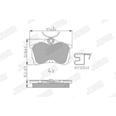 Immagine di JURID 572478J Kit pastiglie freno con segnalatore acustico usura senza accessori HONDA: ACCORD 7 Limousine, Tourer, 6 Aerodeck