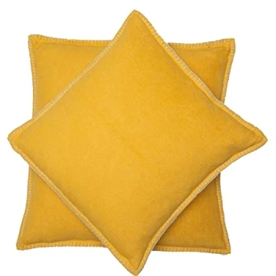 Immagine di David Fussenegger Sylt Federa per Cuscino Decorativo in Cotone soffice, Senape, 50 x cm