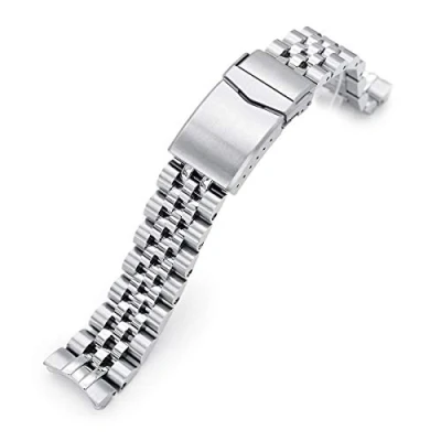 Immagine di MiLTAT Cinturino per orologio da 20 mm Seiko Mini Turtle SRPC35 SRPC41, maglie a vite solide Super O, Acciaio inox, Large, Classico