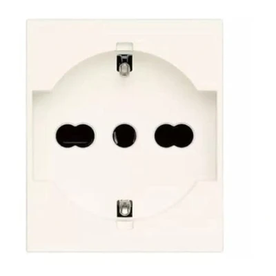Immagine di Vimar 30210.B Linea Presa SICURY universale standard italiano P40, bianco, 2m