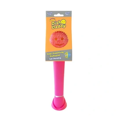 Immagine di Scrub Daddy Spazzola per lavare piatti con manico, spazzole erogazione di sapone, spugne dispenser liquidi, scrubber raschietto e spugna rimovibile