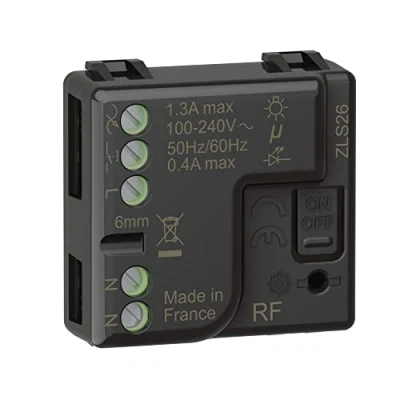 Immagine di Legrand 0 648 88 Interruttore micromodulo ON/off per Rendere la Vostra Illuminazione collegata Installazione con Netatmo, Grigio